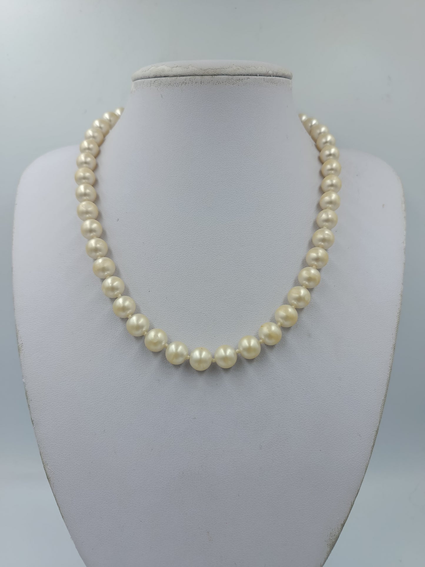 Vintage Perlenkette Cremefarben Klassisch Elegant