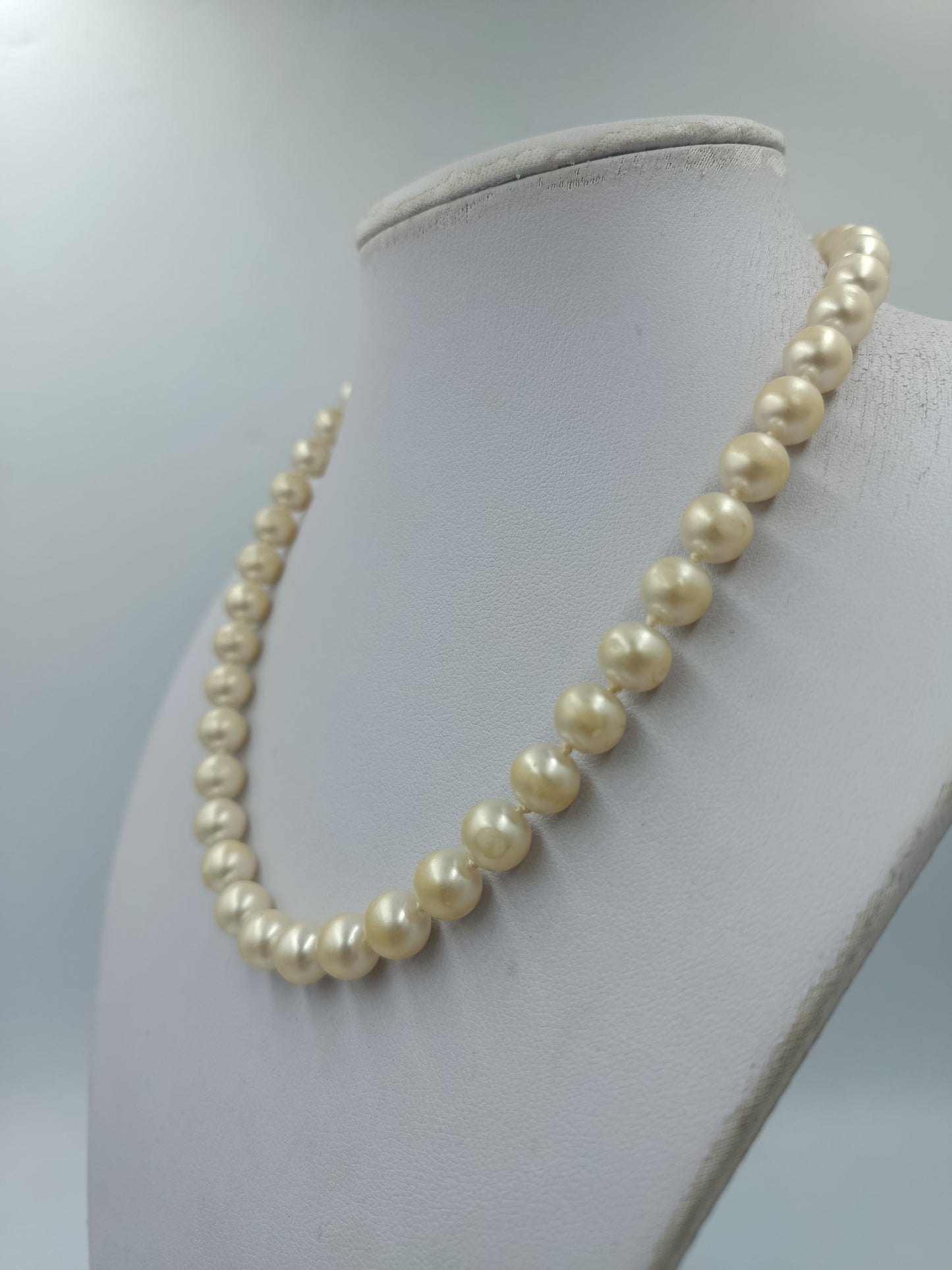 Vintage Perlenkette Cremefarben Klassisch Elegant