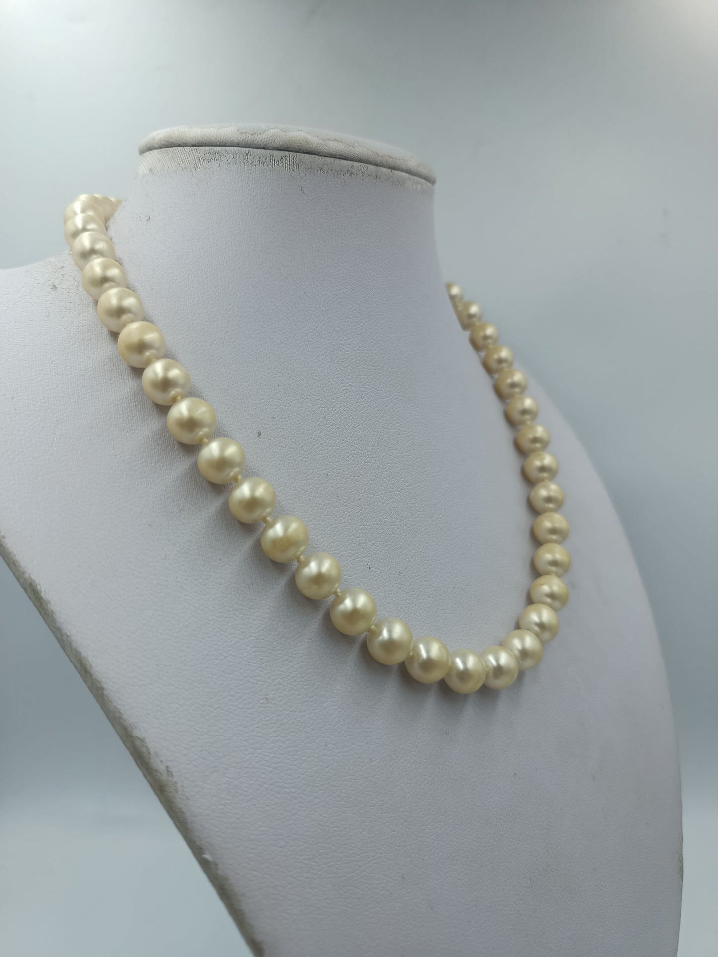 Vintage Perlenkette Cremefarben Klassisch Elegant