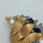 Vintage Vogel Brosche Strass Goldfarben Elegant