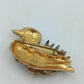 Vintage Vogel Brosche Strass Goldfarben Elegant