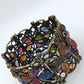 Vintage Armreif Strass Kristalle Bunt Elastisch