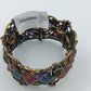 Vintage Armreif Strass Kristalle Bunt Elastisch