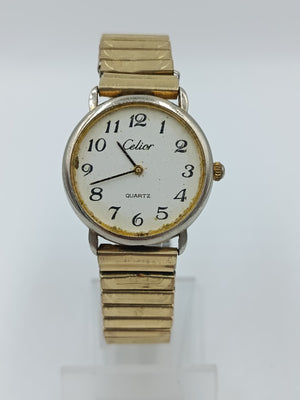 Celior Vintage Damenarmbanduhr Quartz Elastikband