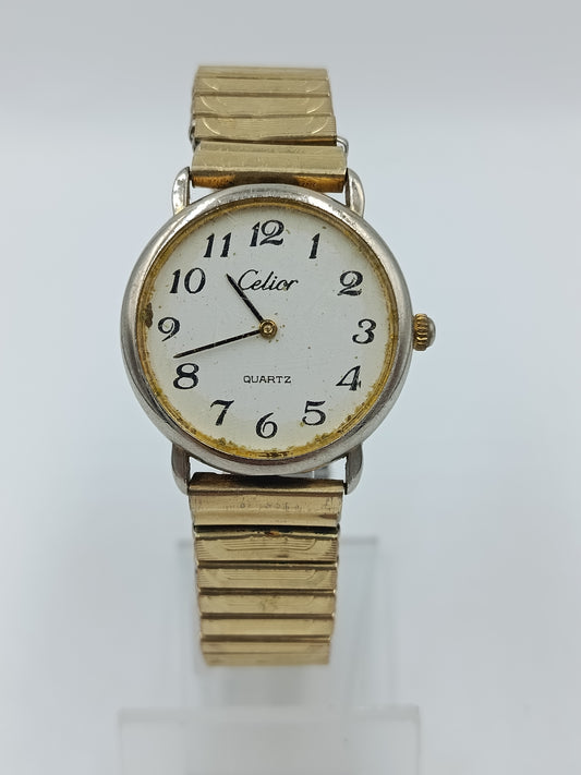 Celior Vintage Damenarmbanduhr Quartz Elastikband