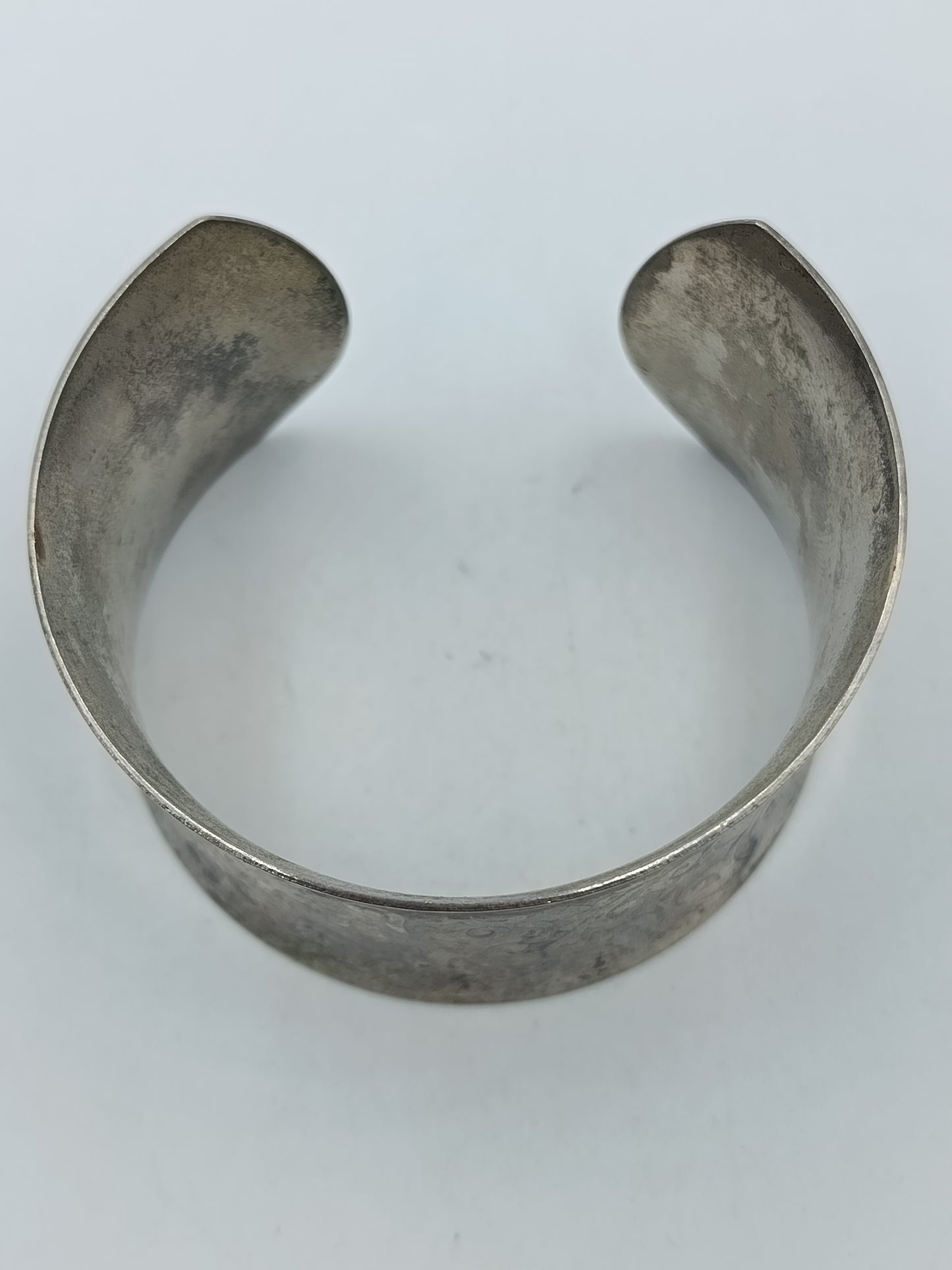 Vintage Armreif Silberfarben Designer Manschettenreif