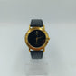 Vintage MC Quartz Armbanduhr Schwarz Gold