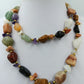 Bunte Edelstein Kette Lange Splitterkette Vintage