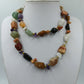 Bunte Edelstein Kette Lange Splitterkette Vintage