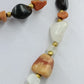 Bunte Edelstein Kette Lange Splitterkette Vintage