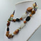 Bunte Edelstein Kette Lange Splitterkette Vintage