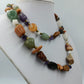 Bunte Edelstein Kette Lange Splitterkette Vintage