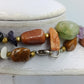 Bunte Edelstein Kette Lange Splitterkette Vintage
