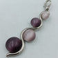 Modern Vintage Charm Anhänger Violett Silber