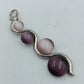 Modern Vintage Charm Anhänger Violett Silber
