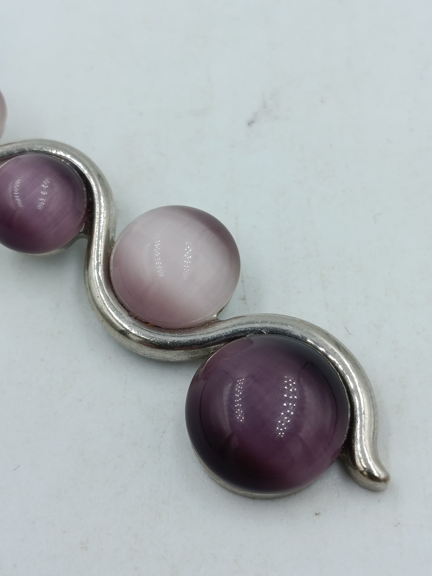 Modern Vintage Charm Anhänger Violett Silber