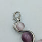 Modern Vintage Charm Anhänger Violett Silber