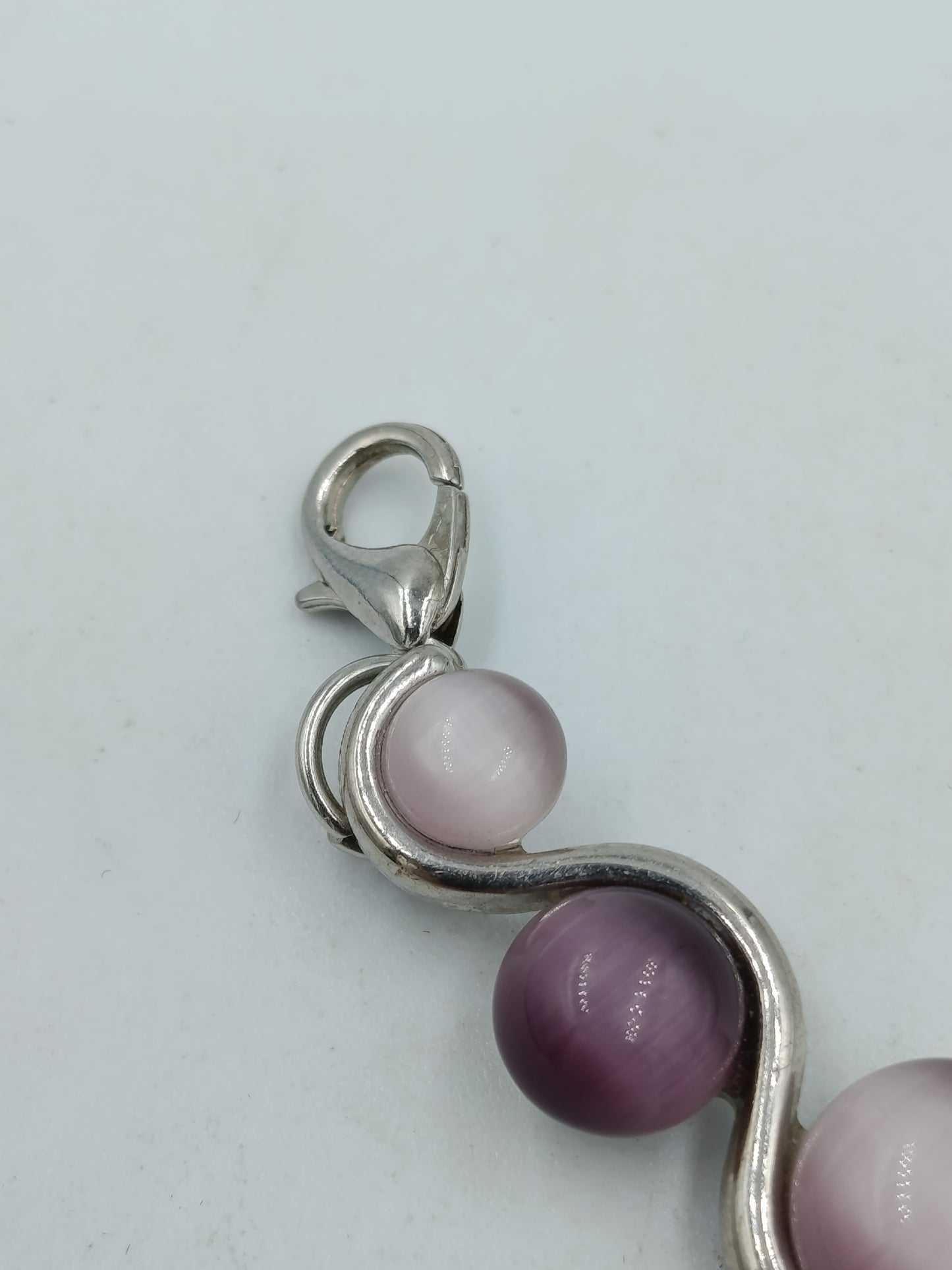 Modern Vintage Charm Anhänger Violett Silber