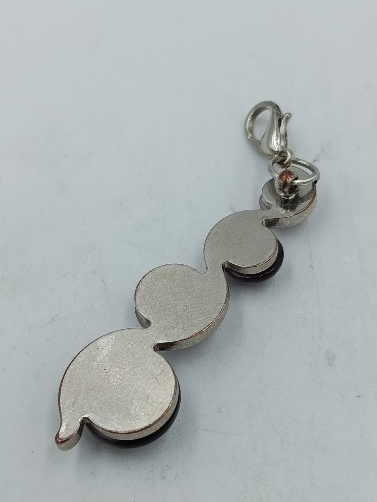 Modern Vintage Charm Anhänger Violett Silber