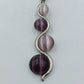 Modern Vintage Charm Anhänger Violett Silber