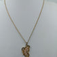 BFF Schmetterling Kette Goldfarben Glitter