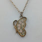 BFF Schmetterling Kette Goldfarben Glitter