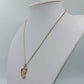 BFF Schmetterling Kette Goldfarben Glitter