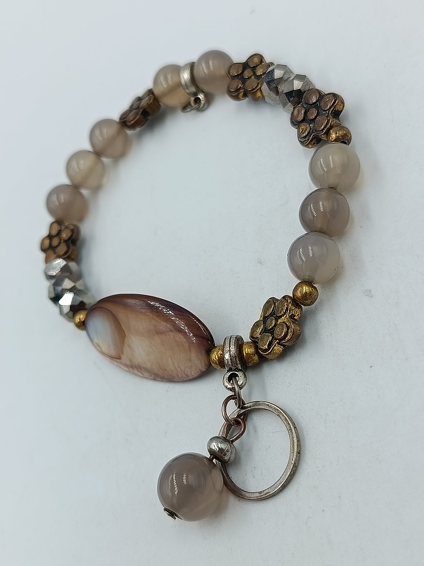 Boho Perlen Armband Perlmutt Elastisch Vintage