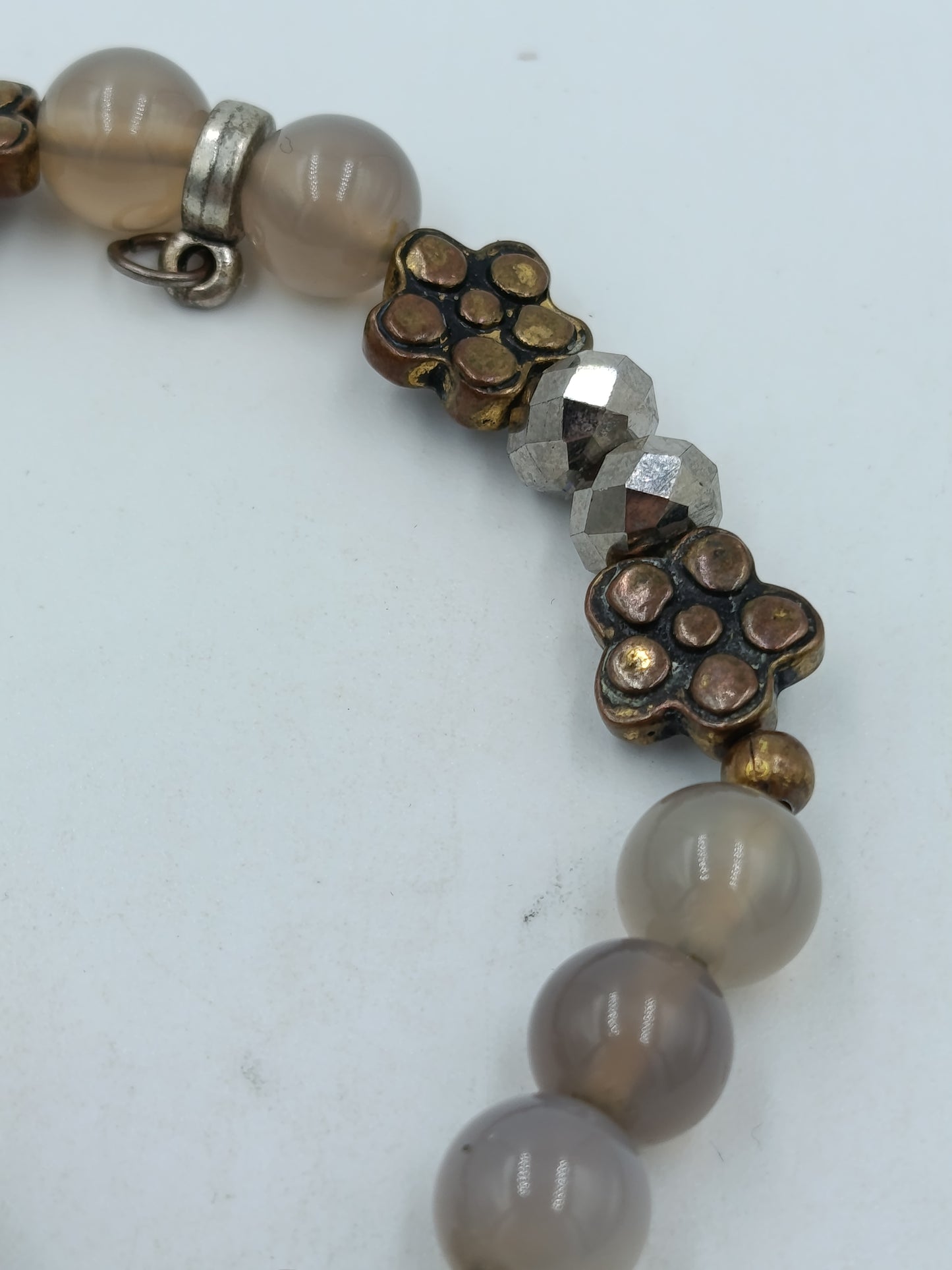 Boho Perlen Armband Perlmutt Elastisch Vintage