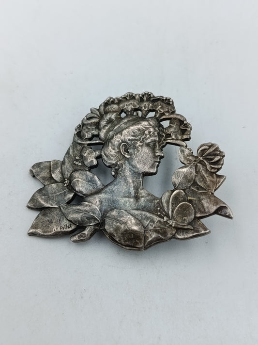 Edelstahl Ohrhänger Mattiert Silber Vintage