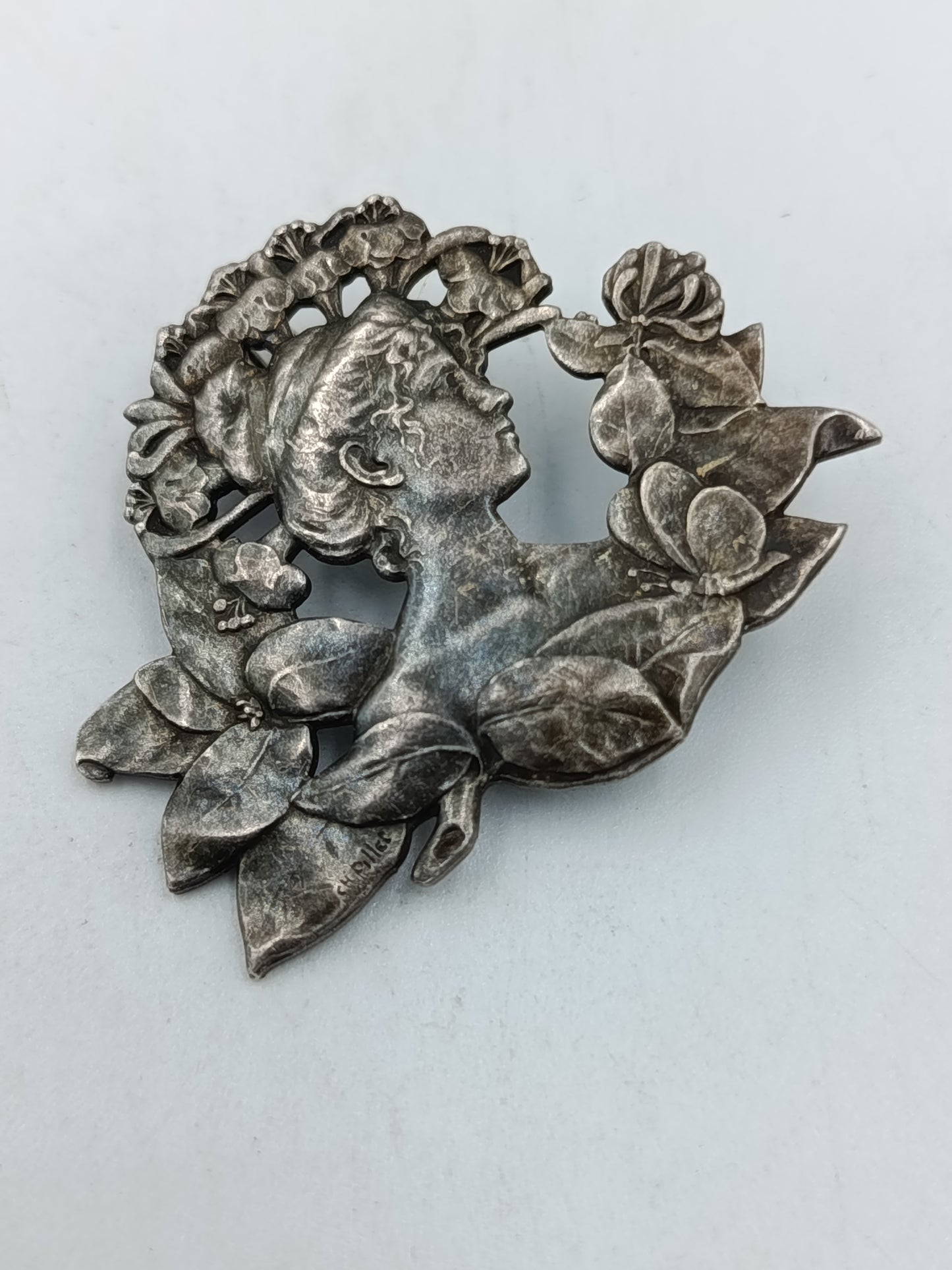 Edelstahl Ohrhänger Mattiert Silber Vintage