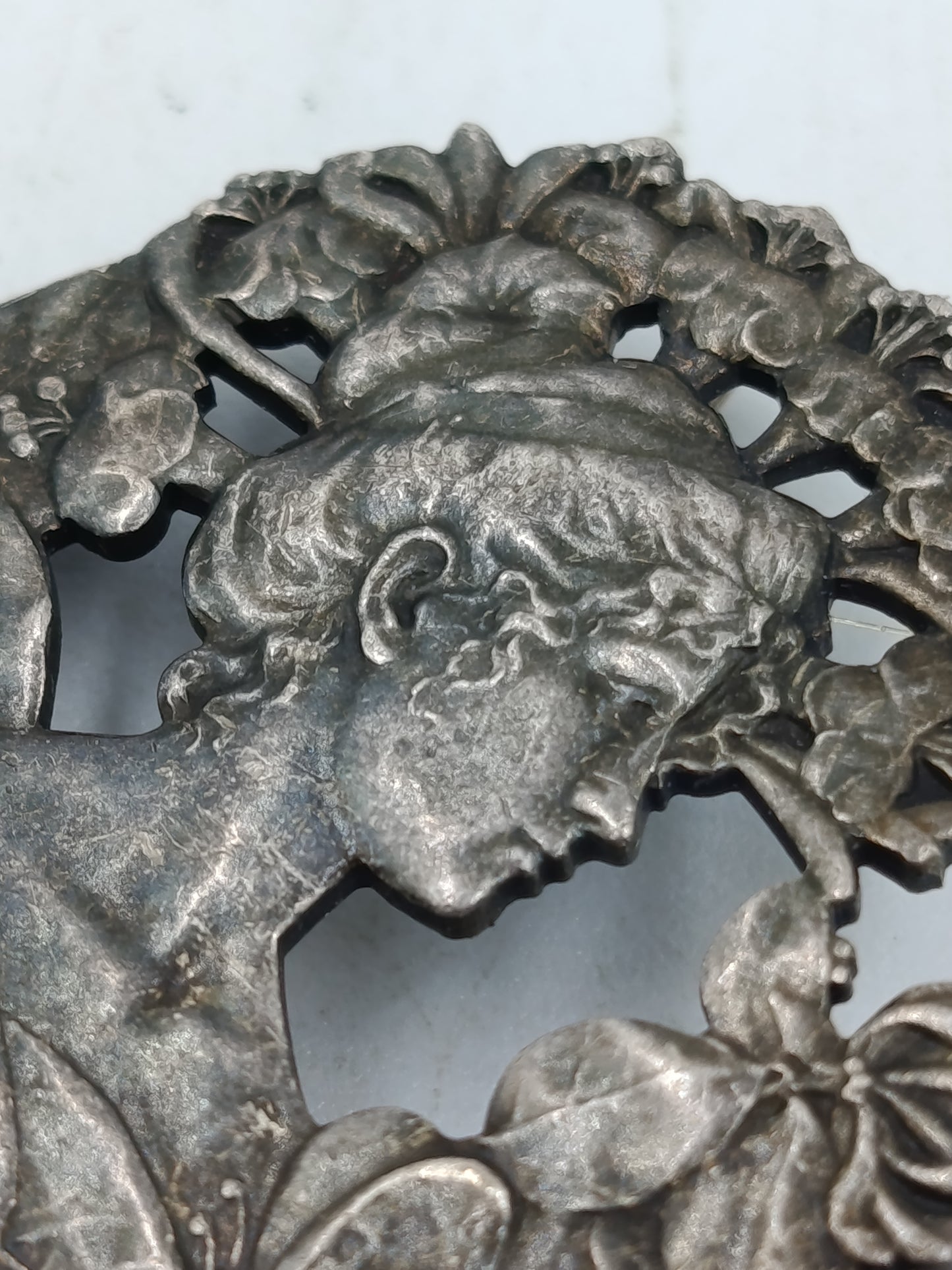 Edelstahl Ohrhänger Mattiert Silber Vintage