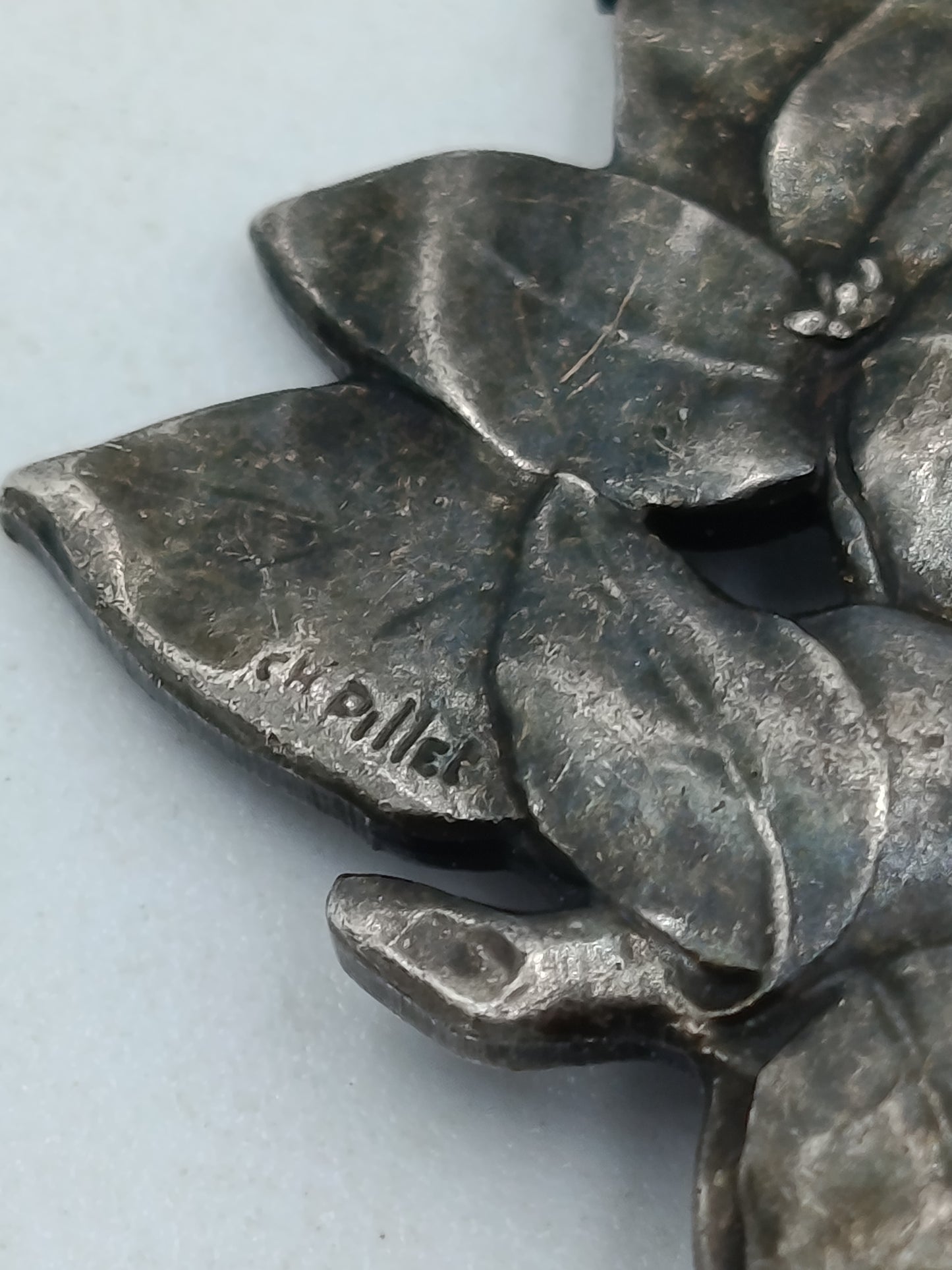 Edelstahl Ohrhänger Mattiert Silber Vintage
