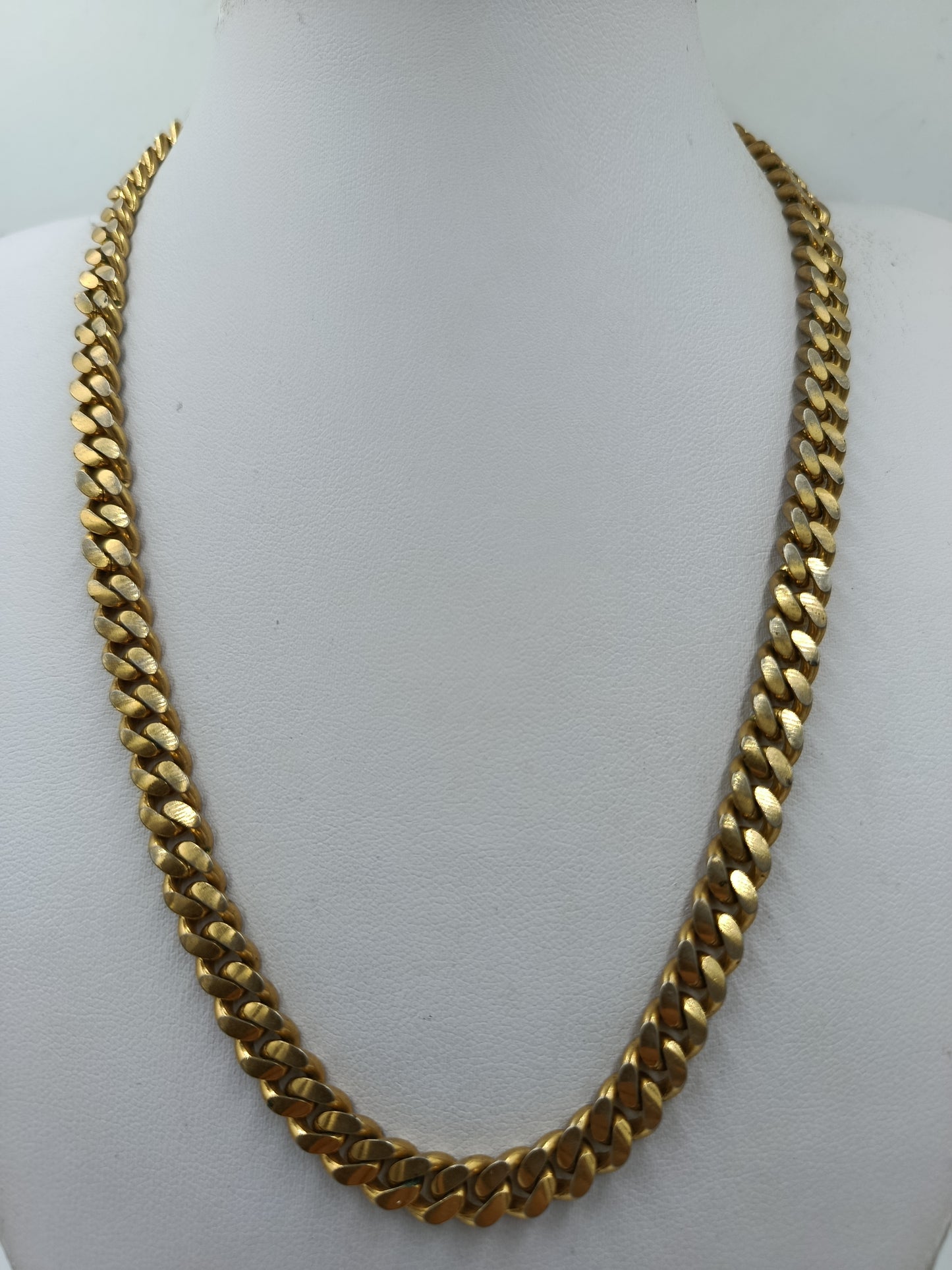 Elegante Glieder Kette Zweifarbig Matt Vintage Look