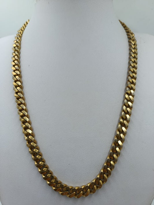 Elegante Glieder Kette Zweifarbig Matt Vintage Look