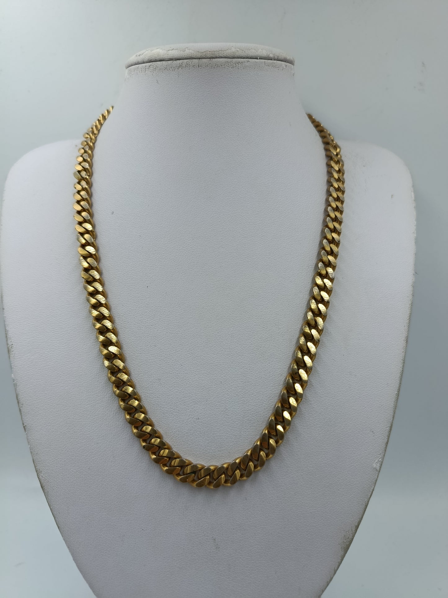 Elegante Glieder Kette Zweifarbig Matt Vintage Look