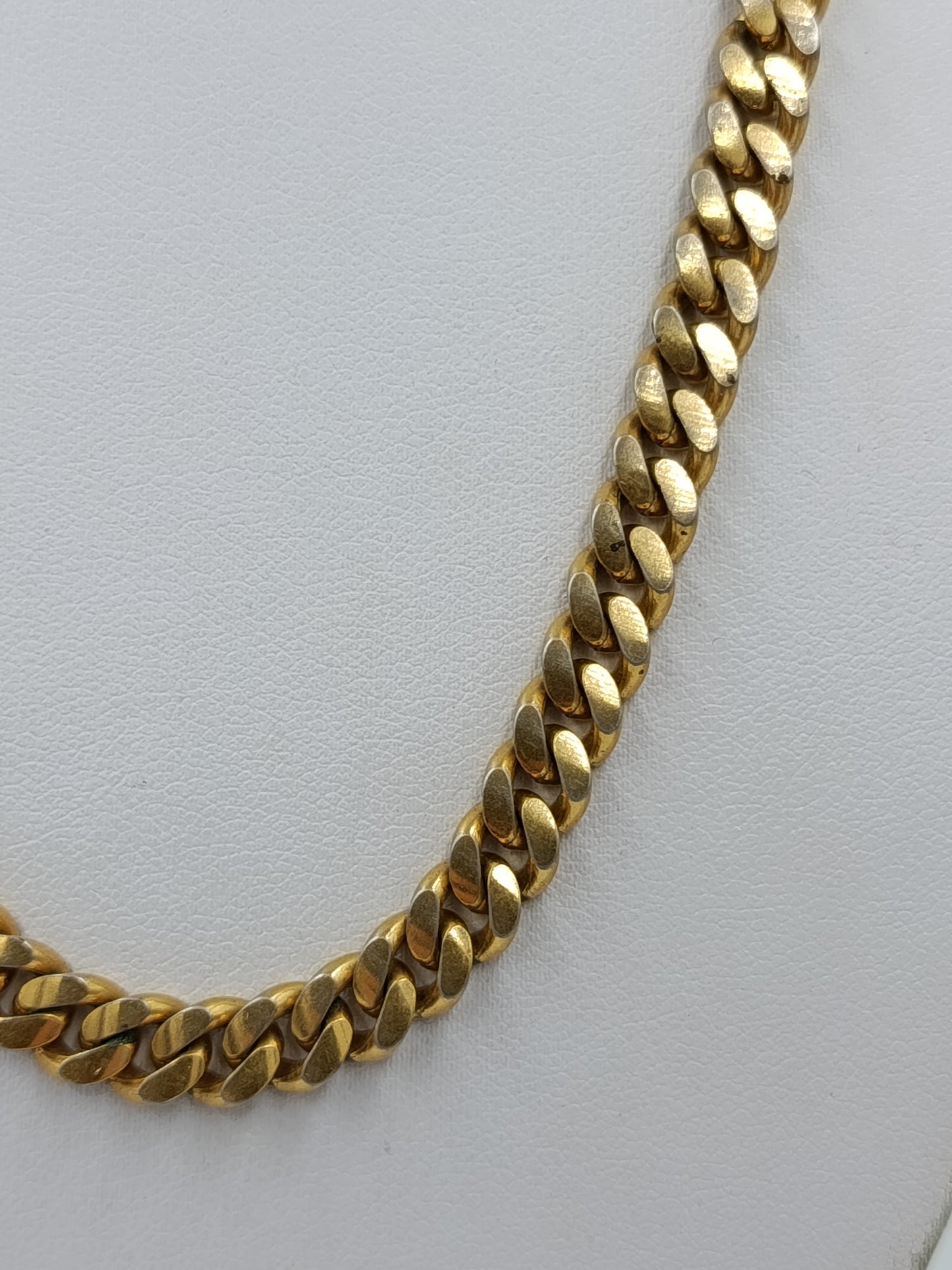 Elegante Glieder Kette Zweifarbig Matt Vintage Look