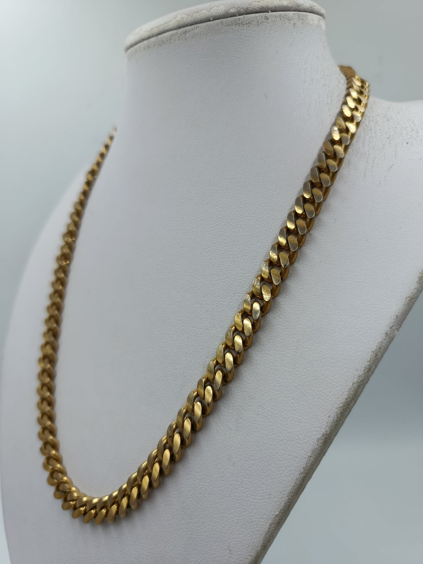 Elegante Glieder Kette Zweifarbig Matt Vintage Look