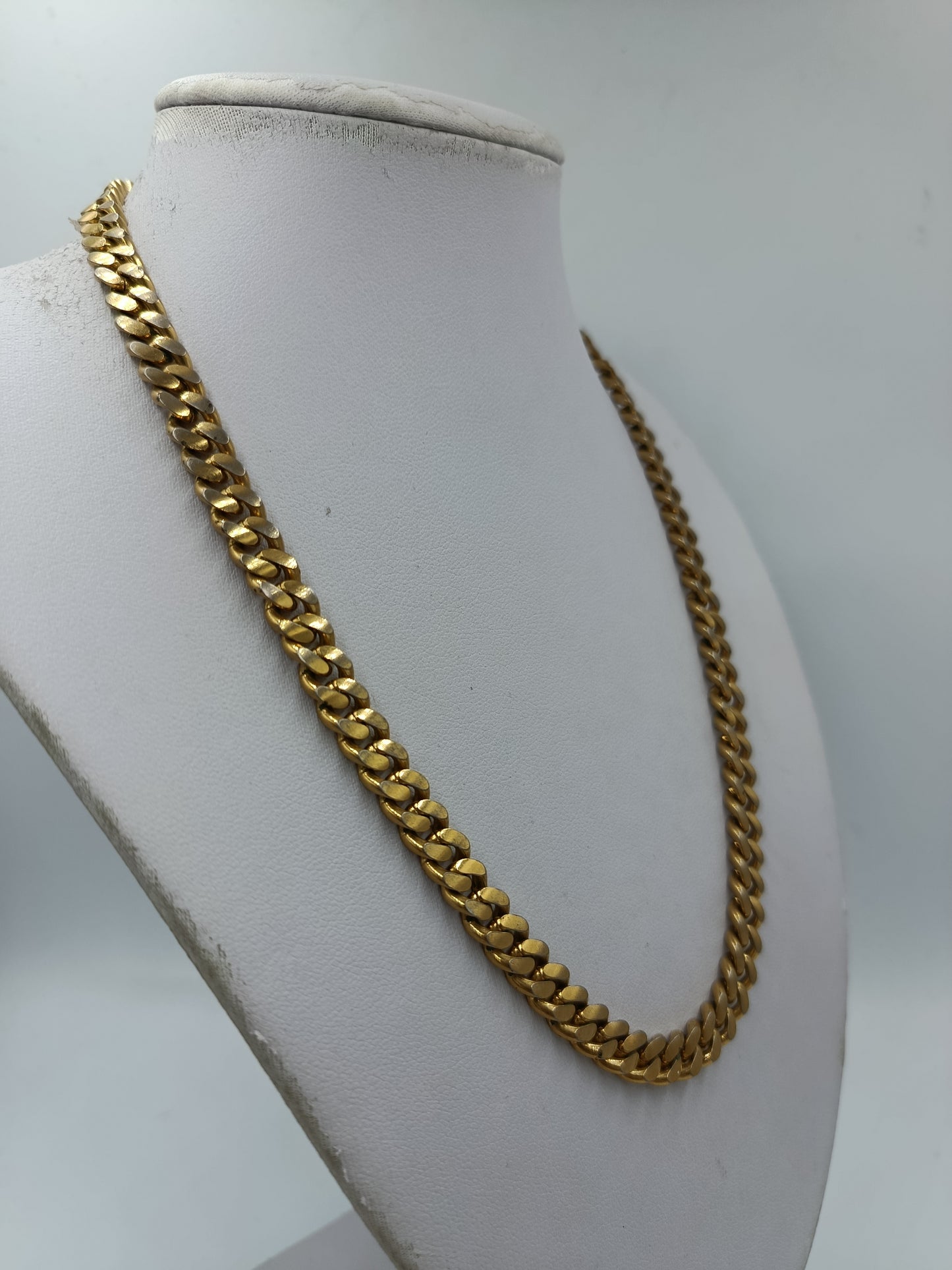 Elegante Glieder Kette Zweifarbig Matt Vintage Look