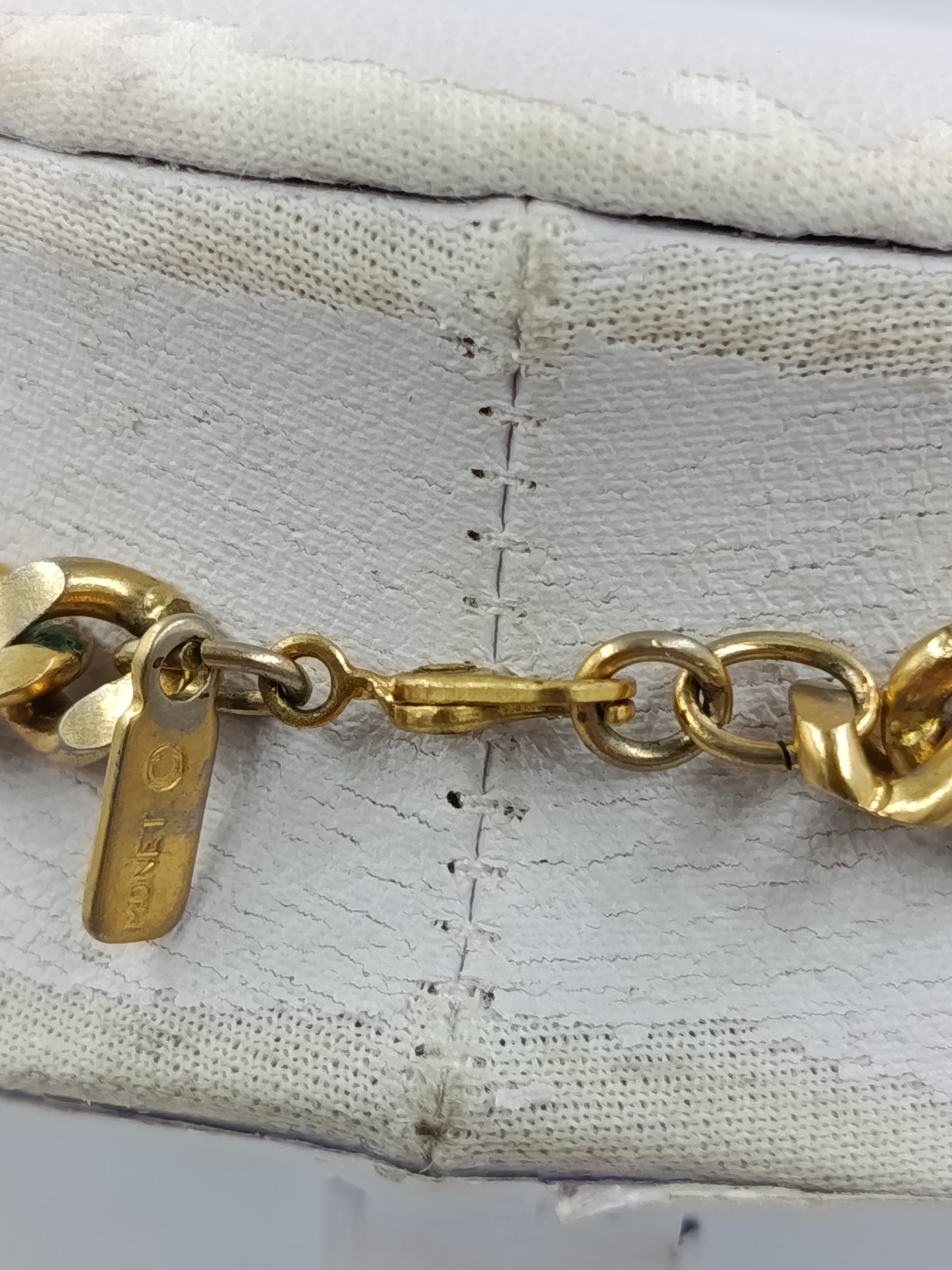 Elegante Glieder Kette Zweifarbig Matt Vintage Look