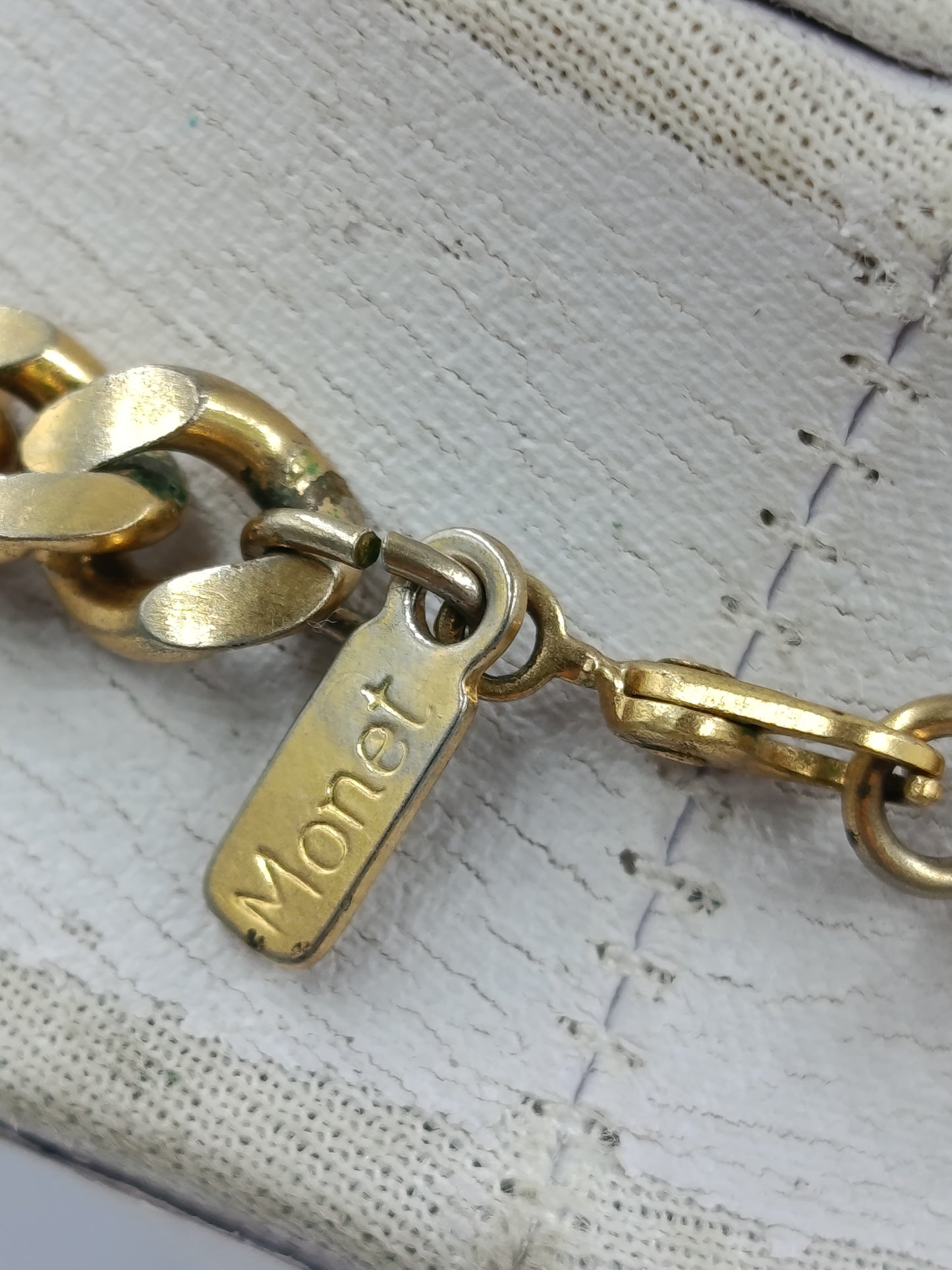 Elegante Glieder Kette Zweifarbig Matt Vintage Look