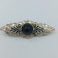 Elegante Emaille Ohrhänger Blau Gold Vintage