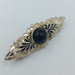 Elegante Emaille Ohrhänger Blau Gold Vintage
