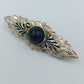 Elegante Emaille Ohrhänger Blau Gold Vintage