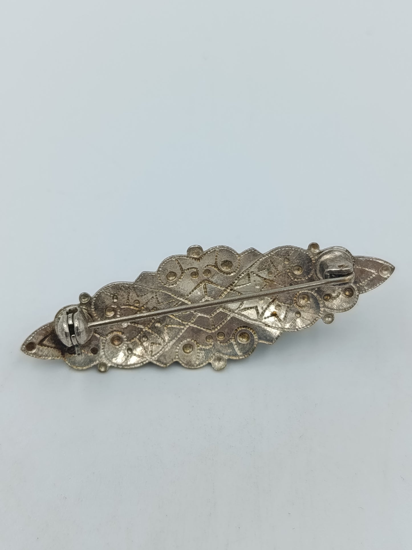 Elegante Emaille Ohrhänger Blau Gold Vintage