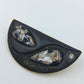 Elegante Emaille Ohrhänger Schwarz Gold Vintage