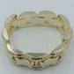 Massives Vintage Gliederarmband Goldfarben Breit