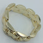 Massives Vintage Gliederarmband Goldfarben Breit