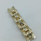 Massives Vintage Gliederarmband Goldfarben Breit