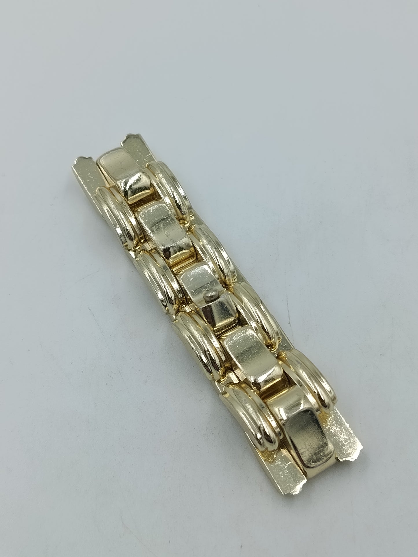Massives Vintage Gliederarmband Goldfarben Breit